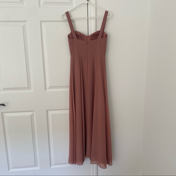 Jenny Yoo Harris Chiffon Dress in Clay - Picture 3 of 6